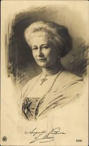 Künstler Ak Voigt, Kaiserin Auguste Victoria, Portrait, NPG 5091