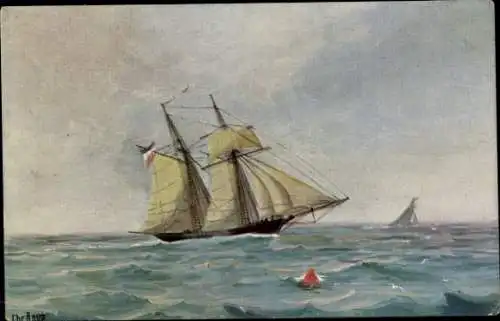 Künstler Ak Rave, Chr., Marine Galerie Nr. 259, Deutscher Schoner von 1840