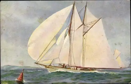 Künstler Ak Rave, Chr., Marine Galerie 211, Kaiserliche Jacht SMY Meteor, 1907