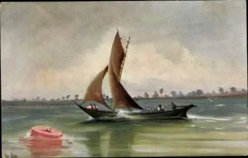 Künstler Ak Rave, Chr., Marine Galerie 264, Milchever auf der Elbe, 1880