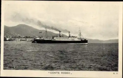 Ak Passagierdampfer Conte Rosso, Lloyd Sabaudo