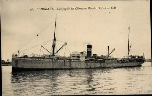 Ak Dampfschiff Tchad, Compagnie des Chargeurs Réunis, Bordeaux