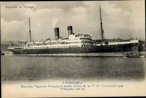 Ak Dampfschiff Timgad, CGT, French Line