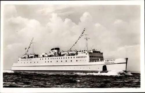 Ak Hochseefährschiff Theodor Heuss, Deutsche Bundesbahn, Ansicht Steuerbord