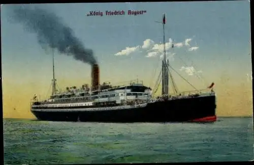 Ak Dampfschiff König Friedrich August, HAPAG