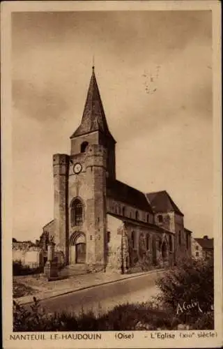 Ak Nanteuil le Haudouin Oise, Kirche