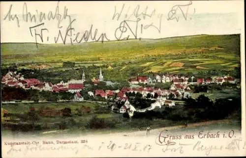 Ak Erbach im Odenwald Hessen, Panorama