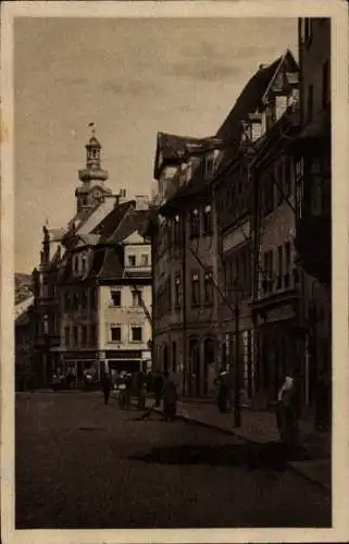 Ak Weimar in Thüringen, Marktstraße mit Schlossturm