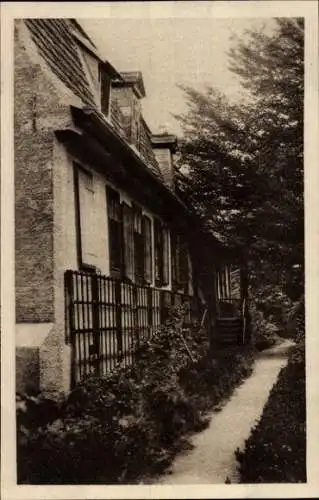 Ak Weimar in Thüringen, Goethes Arbeits- und Sterbezimmer von der Gartenseite, Goethe-Nationalmuseum