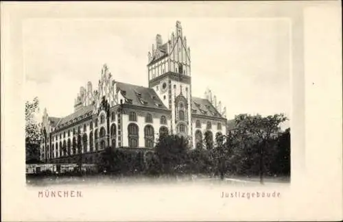 Ak München Bayern, Justizgebäude