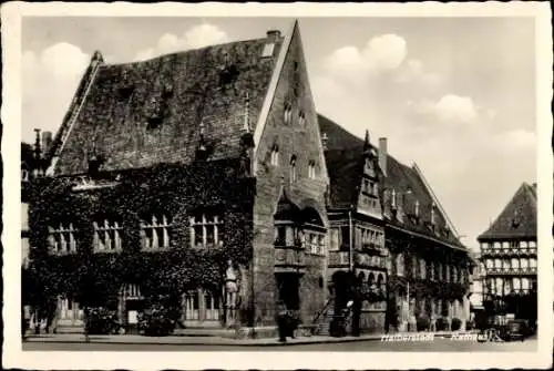 Ak Halberstadt in Sachsen Anhalt, Rathaus, Außenansicht