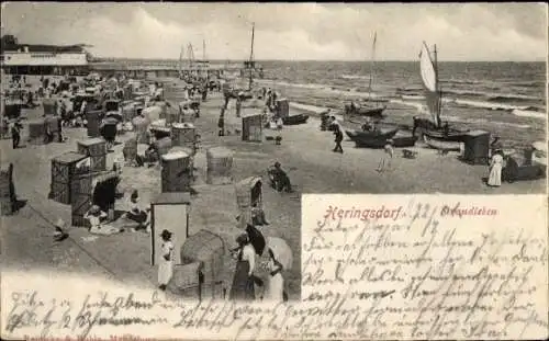 Ak Ostseebad Heringsdorf auf Usedom, Strandleben