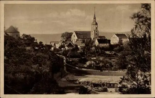 Ak Dohna in Sachsen, Kirche, Panorama