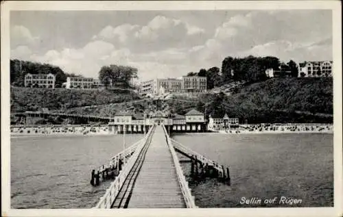 Ak Ostseebad Sellin auf Rügen, Seebrücke