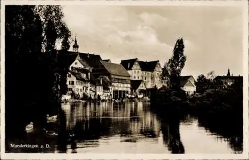 Ak Munderkingen an der Donau, Donau, Wohnhäuser