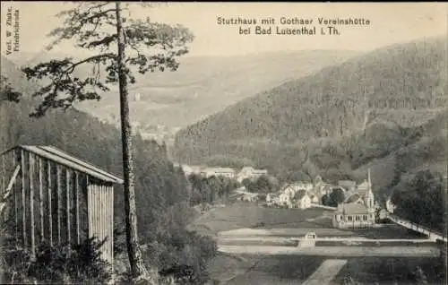Ak Schwarzwald Stutzhaus Luisenthal im Thüringer Wald, Panorama