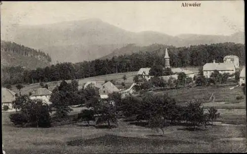 Ak Aubure Altweier Elsass Haut Rhin, Teilansicht