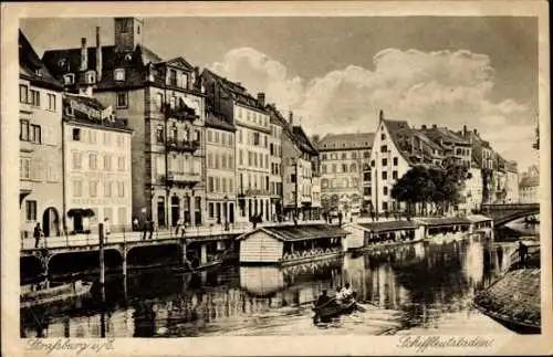 Ak Strasbourg Straßburg Elsass Bas Rhin, Schiffleutstaden