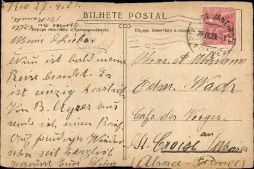 Ak Rio de Janeiro Brasilien, Panorama da Gloria