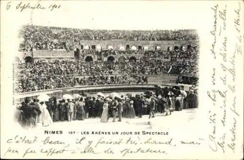 Ak Nîmes Gard, Les Arenes ein Tag der Show