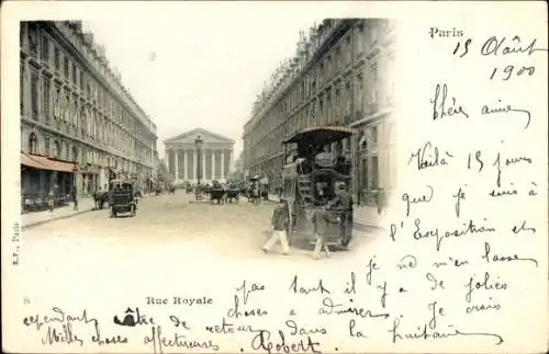 Ak Paris VIIIe Élysée, Rue Royale