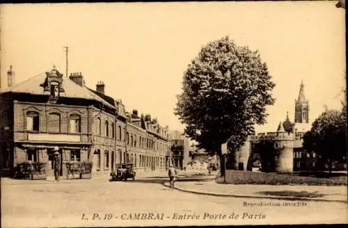 Ak Cambrai Nord, Eingang Porte de Paris