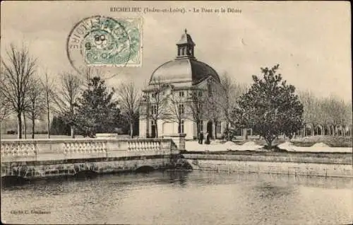 Ak Richelieu Indre et Loire, Pont, Dome