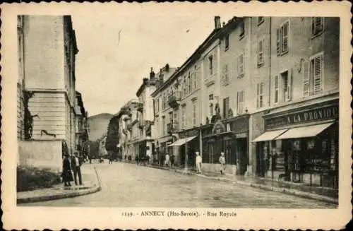 Ak Annecy Haute Savoie, Rue Royale