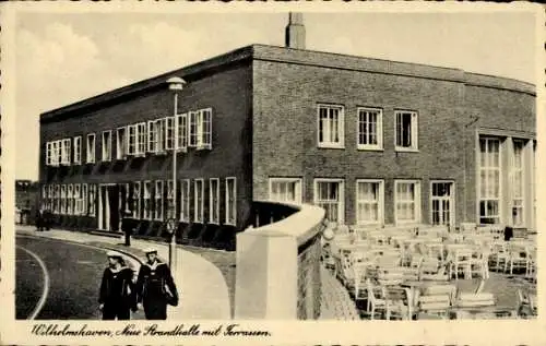 Ak Wilhelmshaven an der Nordsee, Neue Strandhalle mit Terrassen