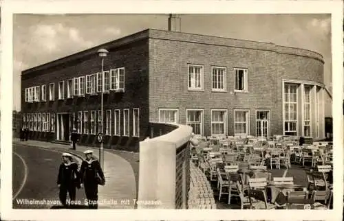 Ak Wilhelmshaven an der Nordsee, Neue Strandhalle mit Terrassen