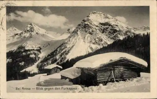Ak Arosa Kanton Graubünden Schweiz, Furkapass, Bergspitze