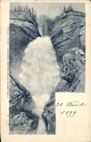 Ak Meiringen Kanton Bern Schweiz, Reichenbachfall