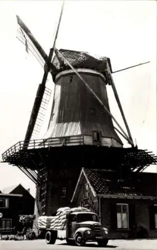 Ak Harderwijk Gelderland, Korenmolen De Hoop