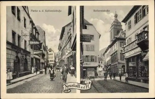 Ak Neustadt an der Haardt Neustadt an der Weinstraße, Kellereistraße, Geschäfte, Ratskeller