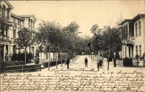 Ak Ostseebad Zinnowitz auf Usedom, Waldstraße