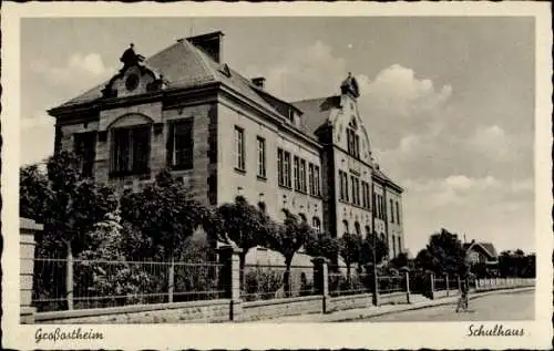 Ak Großostheim Unterfranken, Schulhaus