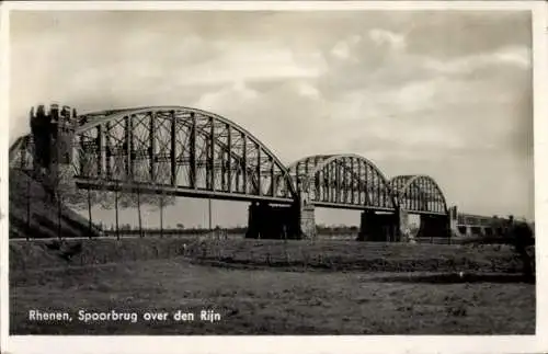 Ak Rhenen Utrecht, Spoorbrug over den Rijn