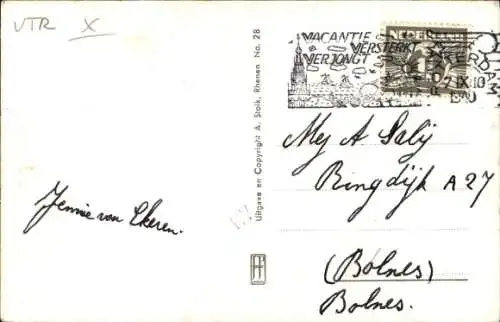 Ak Rhenen Utrecht, Spoorbrug over den Rijn