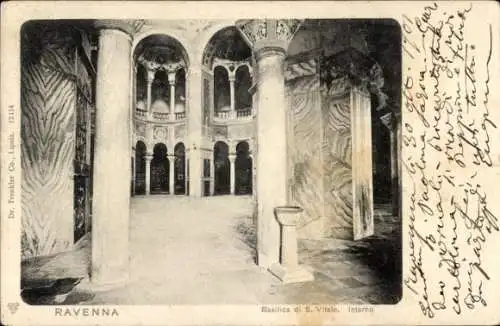 Ak Ravenna Emilia Romagna, Blick in die Basilika di S. Vitale