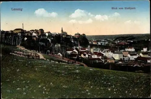 Ak Leisnig in Sachsen, Blick vom Stadtpark