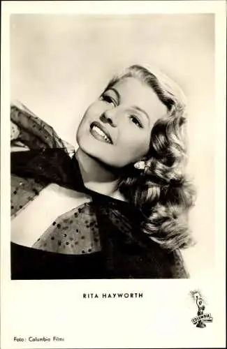 Ak Schauspielerin Rita Hayworth, Film Affäre in Trinidad, Portrait