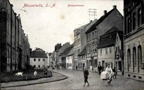 Ak Meuselwitz in Thüringen, Zeitzerstraße