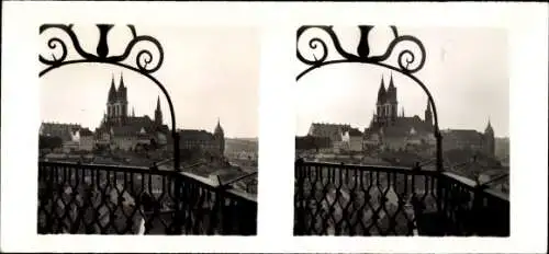 Stereo Raumbild Foto Aus deutschen Gauen Nr. 90, Meißen, Stadtansicht