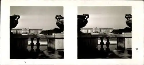 Stereo Raumbild Foto Kostbarkeiten des Barock Nr. 21, Wien, Schloss Schönbrunn