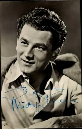 Ak Schauspieler Hans Rüdiger Renn, Portrait, Autogramm, Defa Film, Carola Lamberti