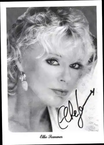 Ak Schauspielerin Elke Sommer, Portrait, Autogramm