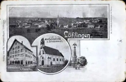 Ak Löffingen im Schwarzwald, Wallfahrtskirche zum Schneekreuz, Warenhaus zum Kasten