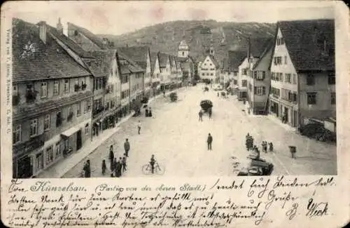 Ak Künzelsau am Kocher Hohenlohekreis, Partie von der oberen Stadt