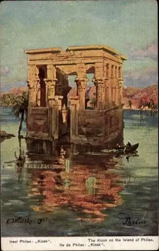 Künstler Ak Insel Philae Ägypten, Kiosk