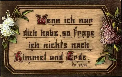 Ak Wenn ich nur dich habe, Ps. 73 25